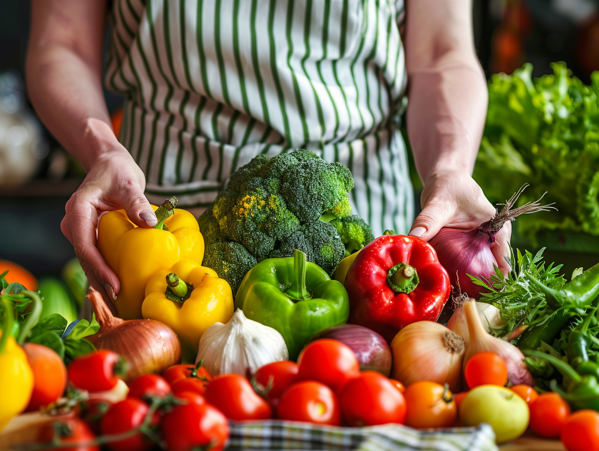 Свіжі овочі та фрукти для здорового харчування